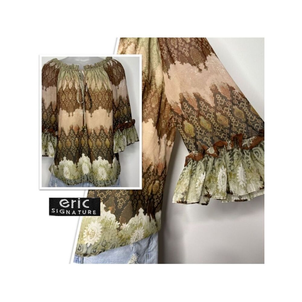 Boho Top by Eric Signature. Size 4